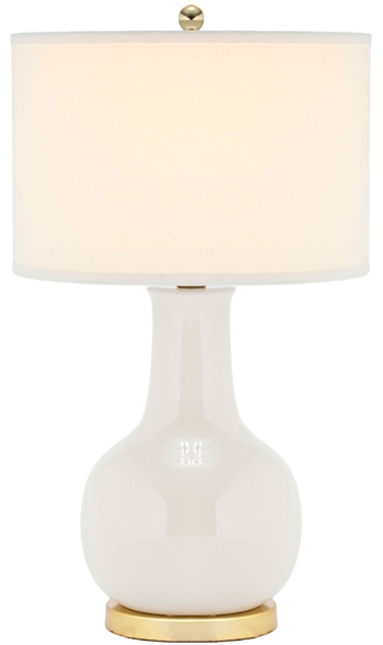 Light Grey 27 Ceramic Paris Table Lamp, Wyatt Glazed Ceramic Table Lamp