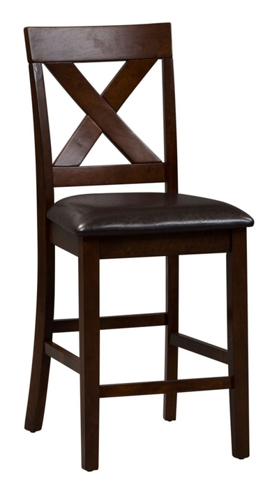 B1 802 24w Brown Wood Frame Stool With, X Back Wood Bar Stools