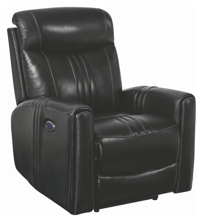 Delangelo Black Power Recliner From, Servillo White Leather Power Plus Reclining Sofa