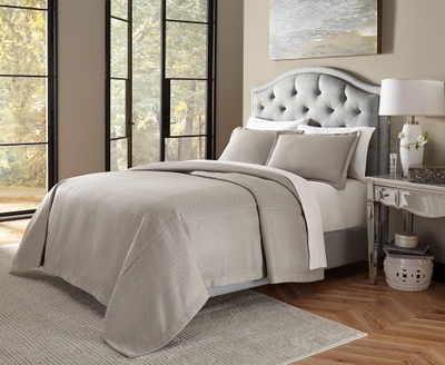 Coralayne Gray Textured Upholstered Panel Bedroom Set from Ashley  (B650-157-54-96)