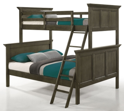 Rustic Brown Triple Twin Bunk Bed, Chadwick Twin Full Rustic Bunk Bed With Trundle